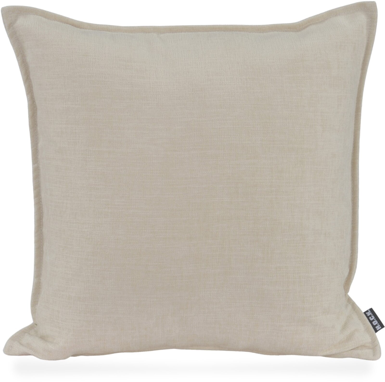 H.O.C.K. Lucky Kissen 45x45cm mit Biese einfarbig creme ecru col. 001