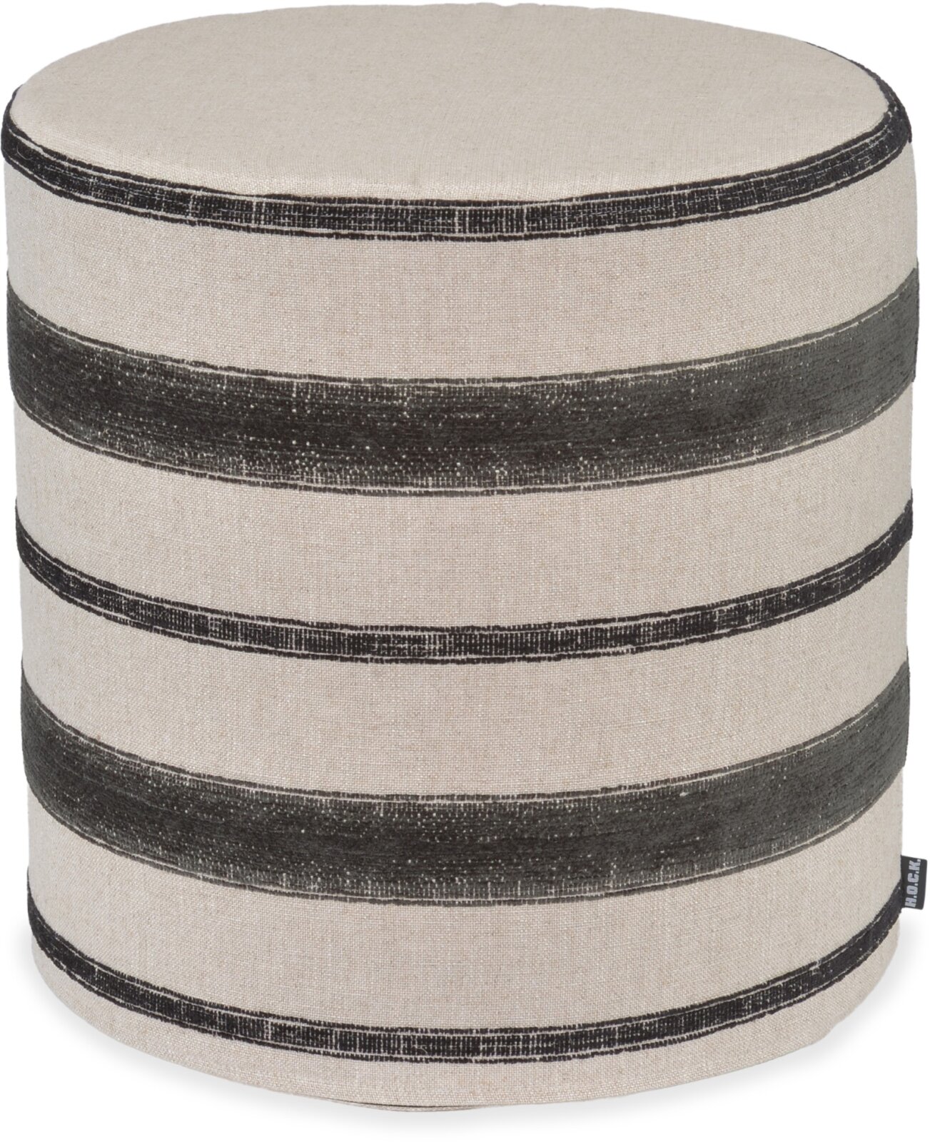 H.O.C.K. Collin Hocker rund Pouf ø45x45cm Streifen schwarz col. 193015