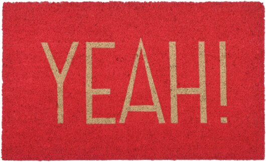 GIFTY Fußmatte YEAH! neon orange ca. 45x75cm