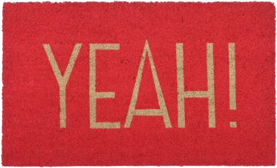GIFTY Fußmatte YEAH! neon orange ca. 45x75cm