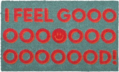 GIFTY Fußmatte I FEEL GOOD! türkis ca. 45x75cm
